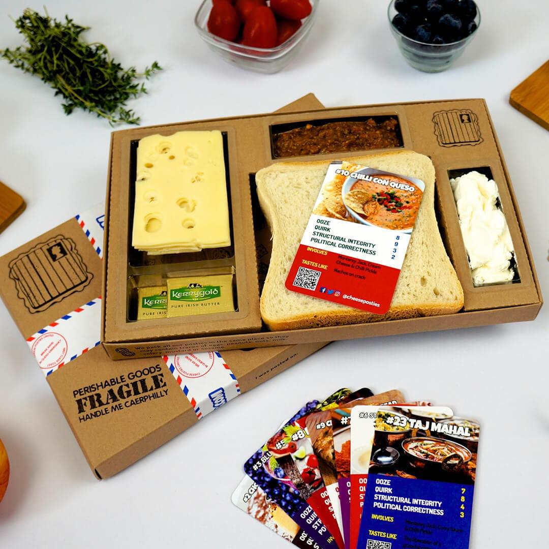 A full Cheese Posties box with all the ingredients